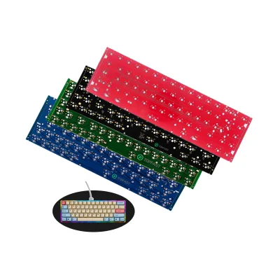 Custom Color Factory Price Black Core FR4 Glass Pcb Mechanical Keyboard PCB with Rotary Encoder