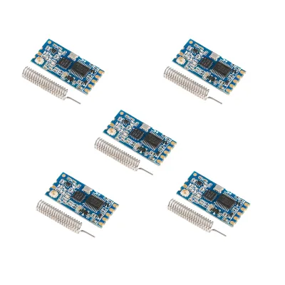 5pcs HC-12 433Mhz SI4438 Wireless Serial Port Module 1000m UART 3.3V/5V TTL Level With Antenna Replace BLE
