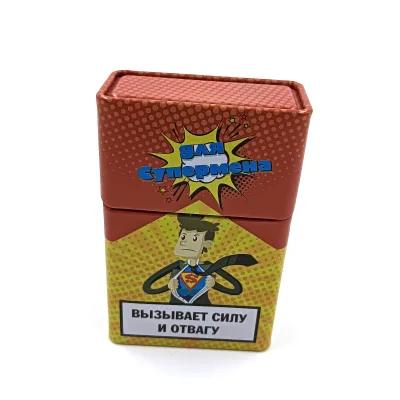 Manufacturer Customizes Recyclable Tinplate Box with Hinge for Cigarette Tin Pack Packaging