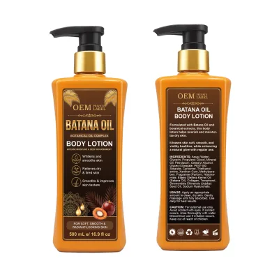 2026 New Design OEM Batana Oil Body Lotion 500ml Whitening Firming Moisturizer for All Skin Types ODM Customization