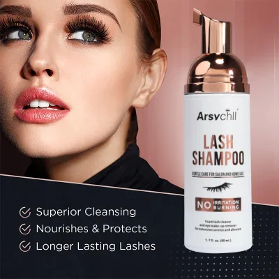 Eye Lash Gel Wash Cleanser Wholesale Eyelash Extension Cleaning Shampoo Kit Set Vegan Organic Private Label Brush Lengthening