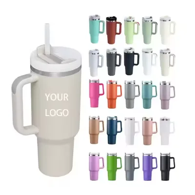 2.0 Flowstate Stainless Steel Travel Tumblers 30oz 40oz Sublimation Coffee Mugs Cup with Handle Novelty Gifts