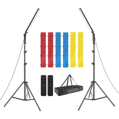 Studio Led Light Video Lighting Equipment Dimmable 3200~5600k Light with Stand Infrared Remote Control Color Filter