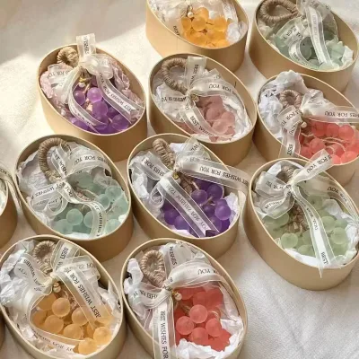 Handmade Decorative Souvenir For Women Daily Use Occasion Herbal Grape Shape Solid Soap Gift