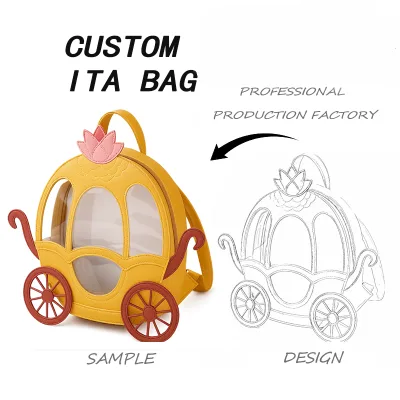 Custom Various Shapes Ita Bag With Viewing Window Multicolor Print Anime Cosplay Theme Pin Display Ita Bag