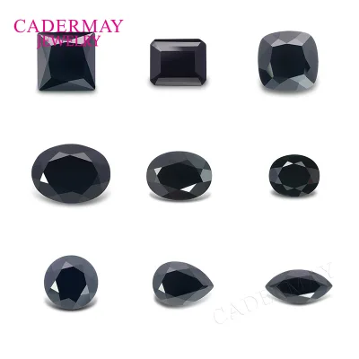 Cadermay  TheLlaboratory Created Natural Black  Gemstones for Decoration and Inlay