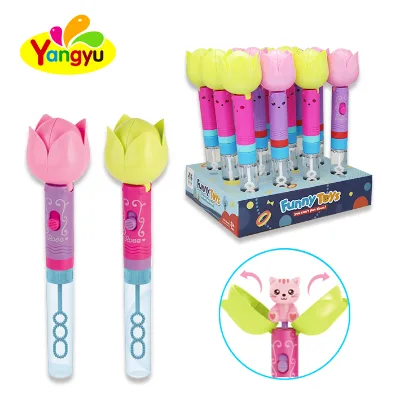 New Hot Selling Rose with Cat Toy Bubble Water Bubble Soap Kids Popular Toy