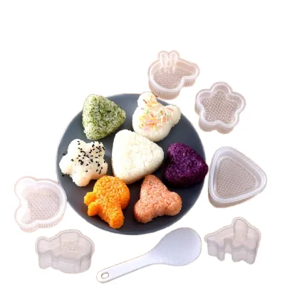 Eco-Friendly Plastic Sushi Mold Maker Rice Ball Food Press Form Rice Roll Maker Bento Press Mold DIY Dishwasher Safe Tool