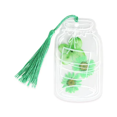 DIY Bookmarks Transparent Dried Flower Plant Bookmarks Maker Handmade  Craft Bottle Shape PET Stickers  Decorative Stickers
