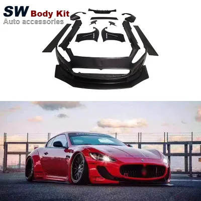 LB Style Wide Body Kit for Maserati GranTurismo 2007-2019 High Quality Front Bumper Fenders Side Skirts Car Accessories