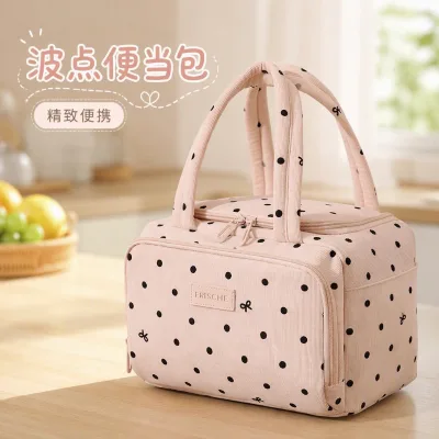 Jinzeal New Lunch Bag Large-capacity Portable Cross-border Fashion Lunch Box Bag for Office Workers and Outdoor Use