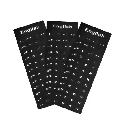 Black Keyboard Stickers, Computer Keyboard Replacement Stickers, Universal Korean Russian English Arabic Keyboard Stickers