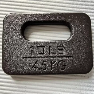 Weight Plate with Ergonomic Rounded Handle, Protective Glossy Finish for Weighted Walking, Hiking