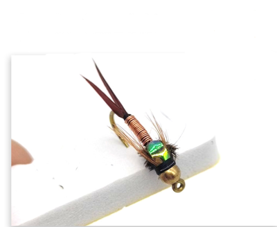 8# 10# 12# Copper John Insect Bait Fly Tying Fast Sinking Best Saltwater Fly Fishing Flies for Bass Salmon Trout Fishing