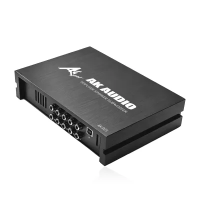 AK-D23 Car DSP Amplifier 4x25W RMS 6CH High/RCA Output 8CH RCA 31-Band EQ 20ms Delay PC/Mobile App Tuning