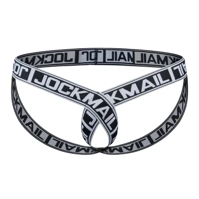 For Men's Low-Rise Fashion Letter Print Stretch Elastic Openwork Design Jockstraps