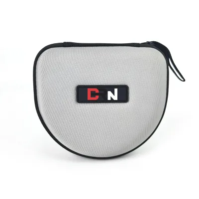 Light Gray Waterproof EVA Protective Case for On-ear Headphone Headset