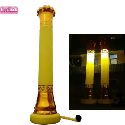 Sports Event Attraction Custom LED Advertising Inflatable Balloon Pillars with Lighting Torch Model