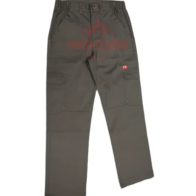 Working Custom Safety Cargo Pants High Strength Cotton/Nylon Blend Flame Resistant Reflective Welded Seams Level B Protection