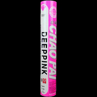 CHAOPAI Badminton Shuttlecock Deep pink 3B Goose Feather +2layers Head