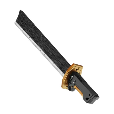 Rechargeable LED Light Spray Jingpo Knife Toy Fingertip Rotation Decompression Plastic Sword Model Storage Bag Boys