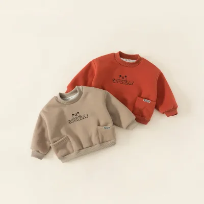 Wholesale Custom Autumn Winter Boys Girls Wear Long Sleeve Baby Boy Children Clothing Toddler Crewneck Kids Hoodies Sweatshirts