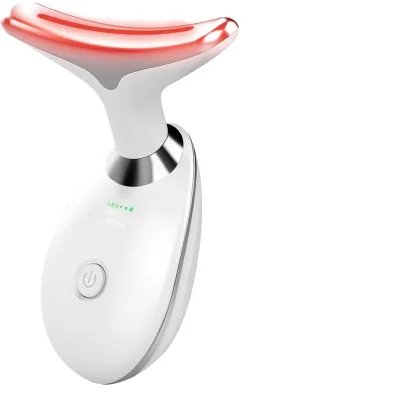 Face Neck Massager with 7 Color Light Therapy Wireless Remote Control USB Rechargeable for Face Sculpting Wrinkles & Double Chin