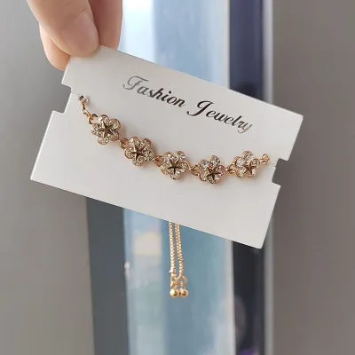 Fancy Day Explosions Zircon Flower Bracelet Female Internet Celebratory Korean Style Personality Rhinestone Bracelet