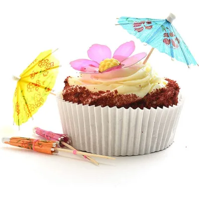 Handmade Bamboo Mini Drink Umbrellas Eco-Friendly Cocktail Picks and Toothpicks Disposable Cocktails Umbrellas