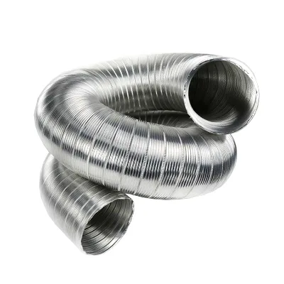 HVAC Air Conditioning Semi Rigid Round Aluminium Foil Flexible Duct with Anti-Corrosion Feature and Graphic Design