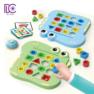 DC Toys Shape Color Matching Children's Board Matching Desktop Games Dinosaur Geometric Shape Matching Game Toy