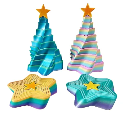 New Creative 3D Printed Toy Christmas Tree Design Desktop Ornament Novelty Kids Christmas Gifts