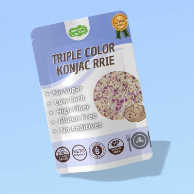 Slimmer Kosher & Halal Certified Dry Shirataki Rice Konjak Foods Sweet Flavor Instant Rice Ready to Serve Easy Dinner