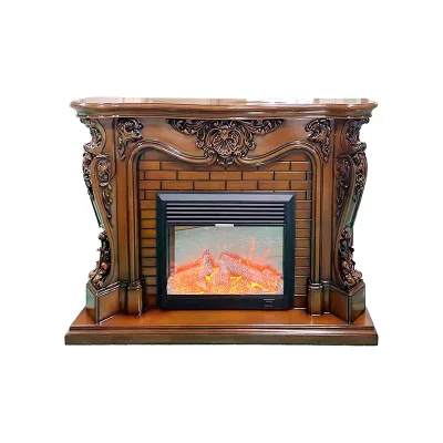Indoor Wall Recessed Fireplace Insert Lifelike LED Flame Electric Heating Decor Appliance
