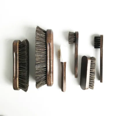 Free-assembled Horsehair Shoes Polish Brushes Care Clean Daubers Applicators