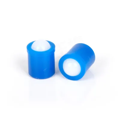 Nylon POM Blue Push Spring Ball Plunger M4x8mm M5x8mm M6x10mm Blue Plastic Body White Nylon Ball Positioning Spring Plunger
