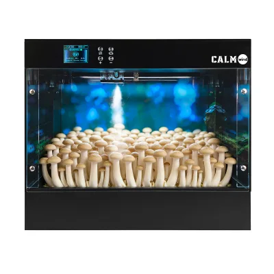 New Mushroom Fruiting Chamber Auto Humidity Control LED Light Real Time Temp Humidity Indoor Home Mushroom Cultivation Equipment