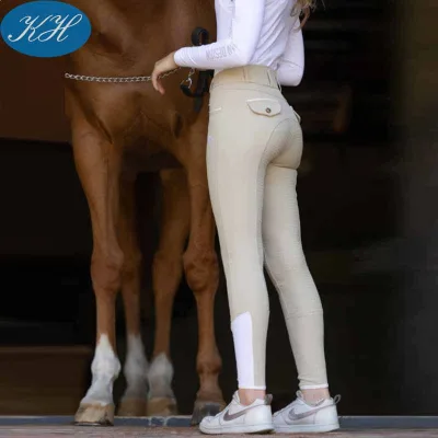 Custom High Compression Fabric Full Grip Riding Breeches Deep Side Pocket Equestrian Breeches