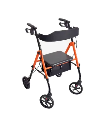 Cheap Walking Assistant With Walk Crutch Adjustable Height and Seat Height Rollator Foldable Walker