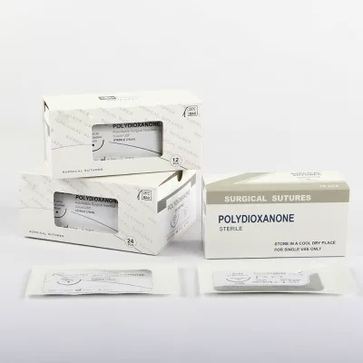 Ce & Iso Certified Disposable 75cm Polyglycolic Acid Ronud Bodied 1/2 Circle Suture Thread