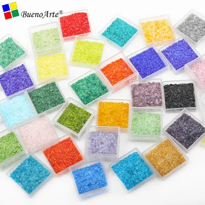 COE 90 Medium Size Fine Fusible Transparent Color Opal Color Glass Dots DIY Craft Lampwork Creative Hot Melt Series Handmade