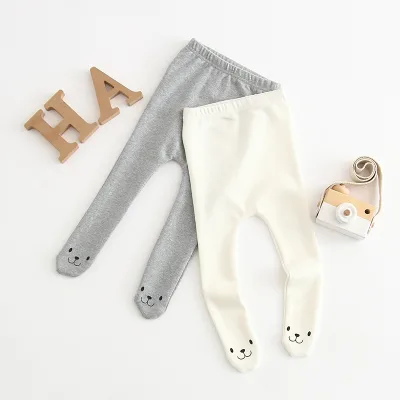 Unisex Baby Toddler Cotton Tights Smile Print Kids Girls Seamless Pantyhose Leggings Baby Pants