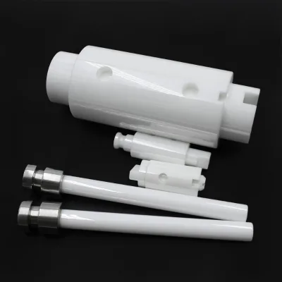 High Precision Customized ZTA Al2O3 Alumina ZrO2 Zirconia Ceramic  Rod bar Ceramic Plunger