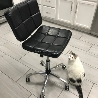 Salon Chair Aluminium Seat Height Adjustment Backrest Stool  bar Stool Leather Stools bar Chair  Beauty Salon Press Chair