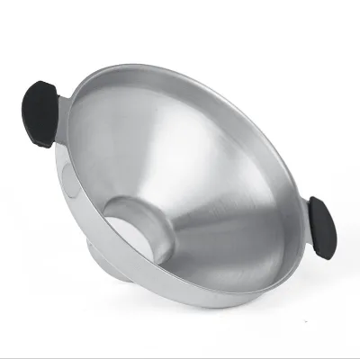 Thickened 304 Stainless Steel Funnel with Wide Mouth, Powder Jam Funnel, Wine Oil and Pickles Canning Funnel