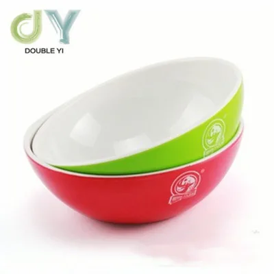 Custom Logo 16 cm Dual-Color Polished Melamine Bowl Eco-Friendly Business Gift Plastic Bowl