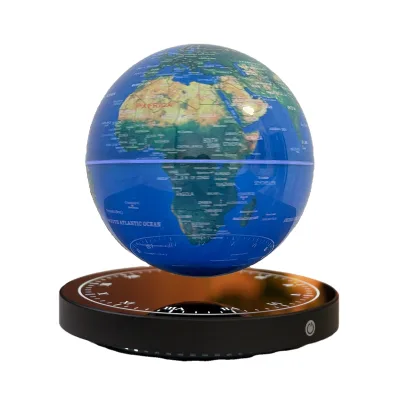 HCNT M005B-22 Modern Design Magnetic Levitating Globe Floating LED Light Rotation Lamp 14cm Diameter Wireless Induction Gift