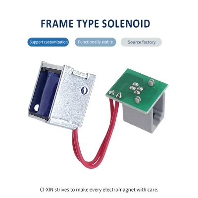 CiXin U0423L Push Pull Solenoid 100gf Thrust DC24V Stroke 2mm Micro Solenoid for Printer Door Latch, Small Instrument Latch
