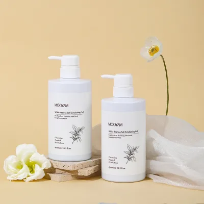 Private Label OEM White Tea Sea Salt Exfoliating Gel Gentle Remove Old Waste Horniness Clean Skin Dew Texture Refreshing Gel