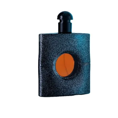New Design Eco Friendly Plastic Unique Perfume Bottle 50ml/100ml Empty Gradient Black Luxury Box Square Lid